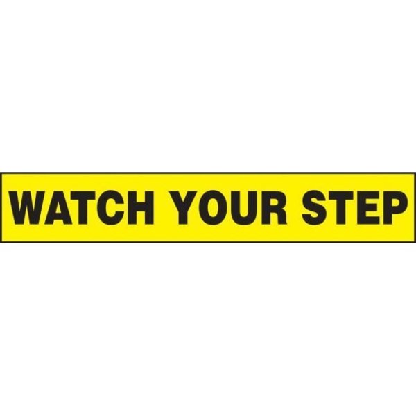 Accuform SAFETY LABEL WATCH YOUR STEP 2 in  X 12 in  LSTF511XVE LSTF511XVE